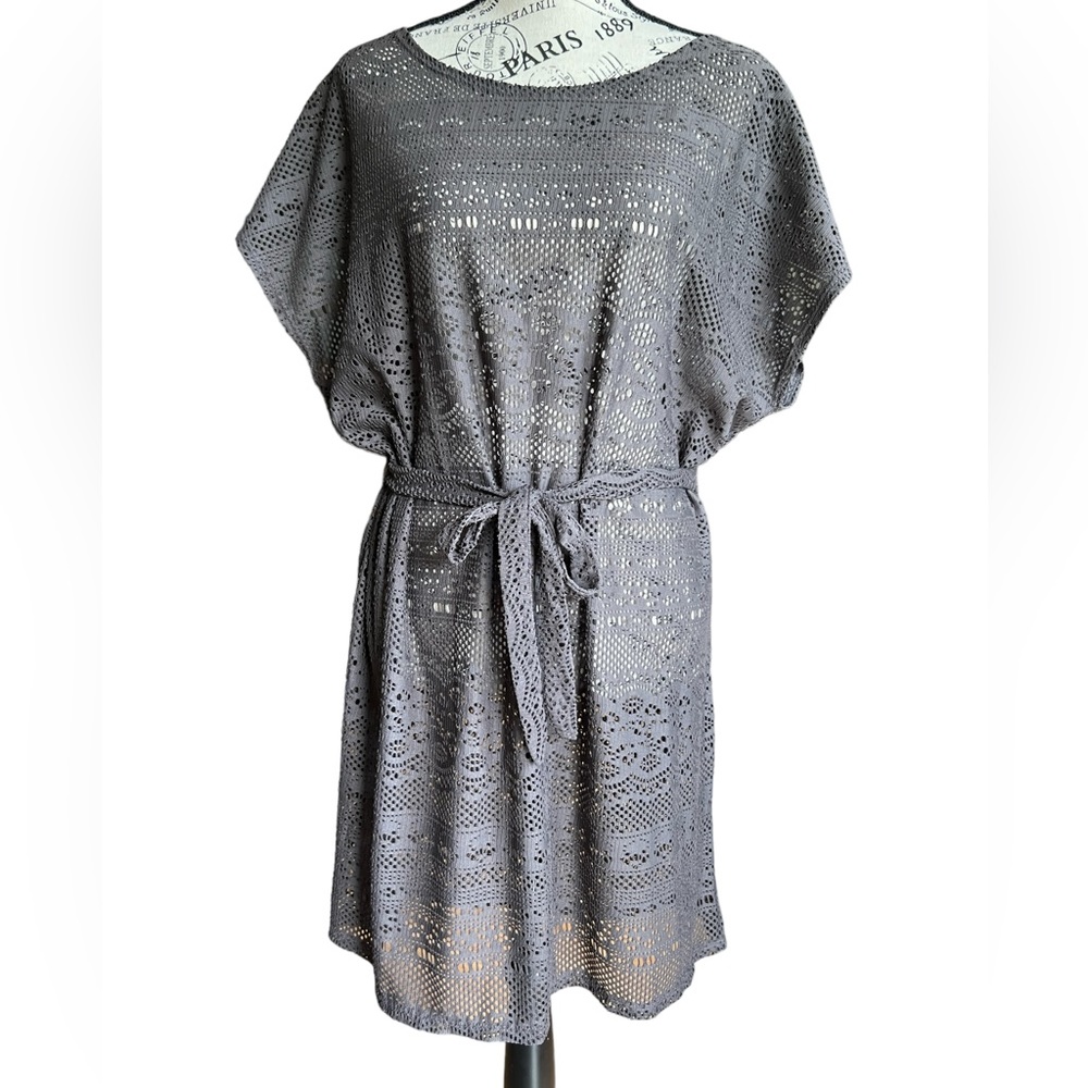No boundaries Swimsuit coverup dark gray dress Sz XL